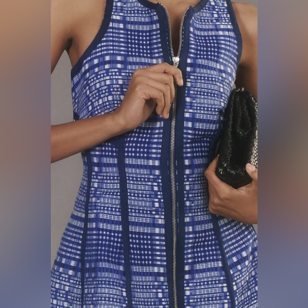 HTF Anthropologie By Anthropologie Sleeveless Sculpted Mini Dress size 6 NWOT - Picture 5 of 10